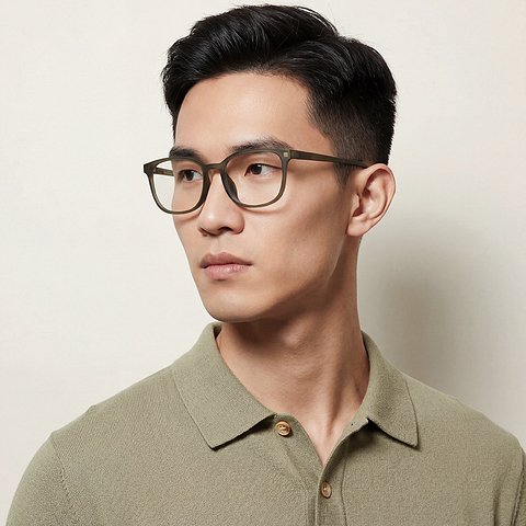 OWNDAYS | SUN Tan Brown Full Rim Wellington left side